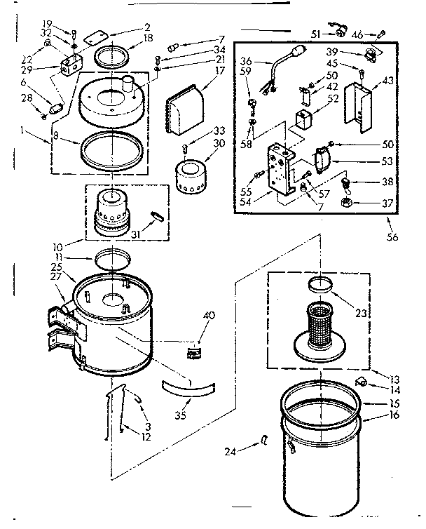 Vacuum Cleaner Parts Diagram and Parts List for 11640261  Kenmore Central Vacuum