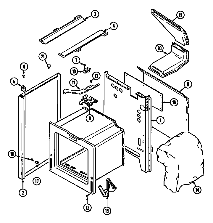 Body Diagram and Parts List for MGR5730ADL  Maytag Range