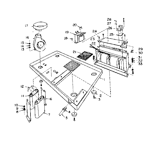 Oven Base Assembly Diagram and Parts List for 5629967310  Kenmore Microwave