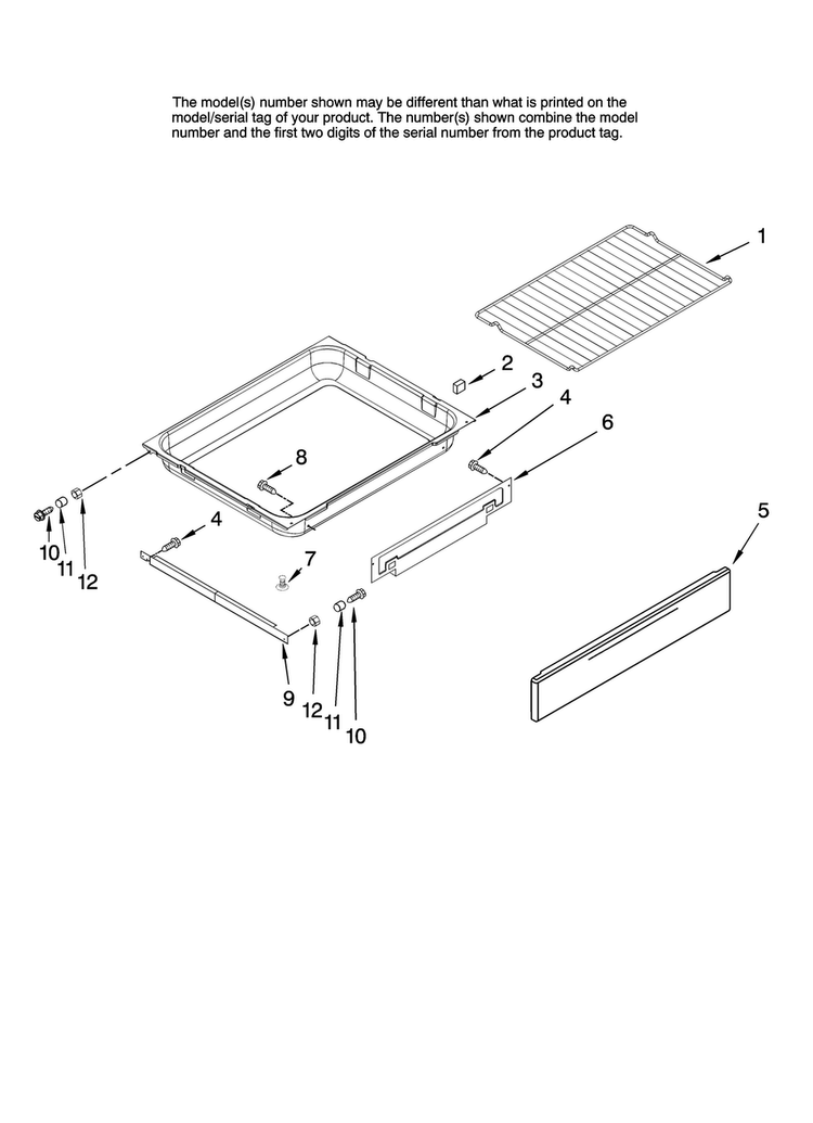 Drawer And Rack Parts, Optional Parts Diagram and Parts List for MGRH865QDQ13  Maytag Range