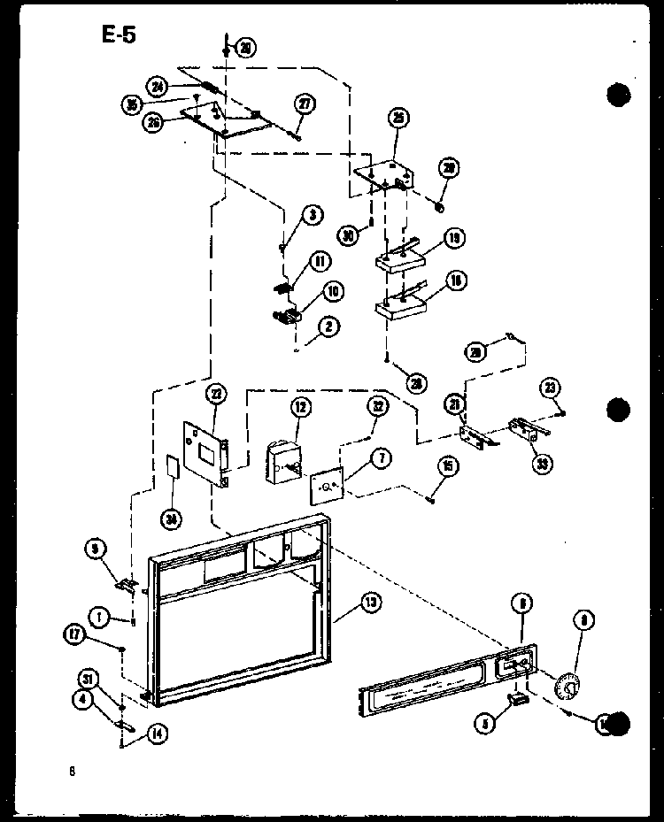 Control Diagram and Parts List for RC-6D P73860-1M Amana Microwave