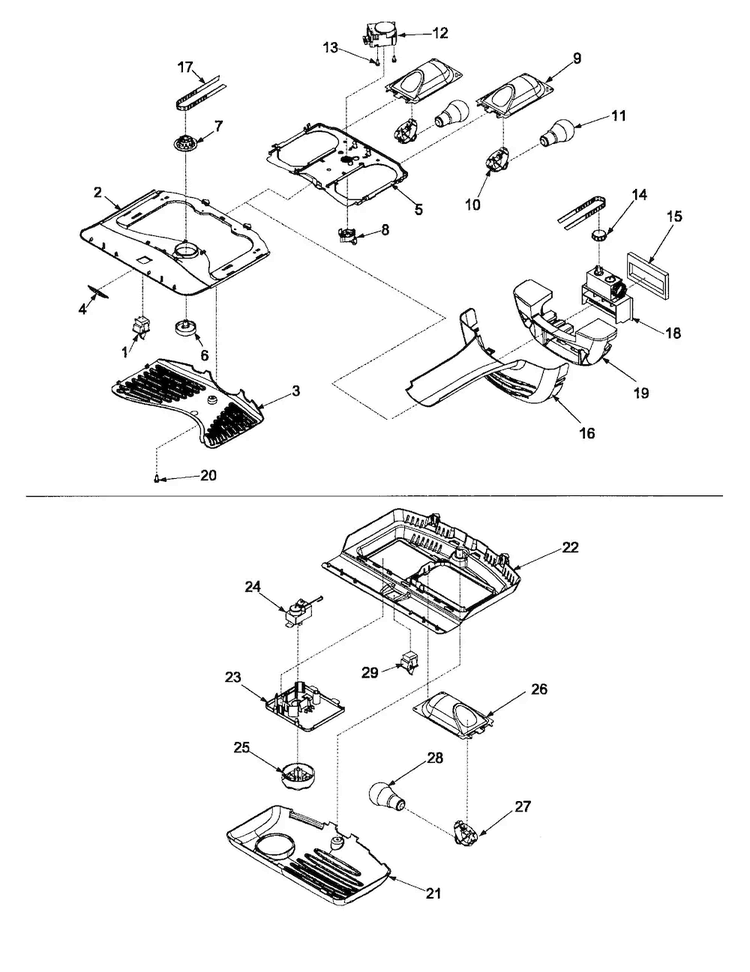 Controls Diagram and Parts List for ARB8057CB-PARB8057CBO  Amana Refrigerator