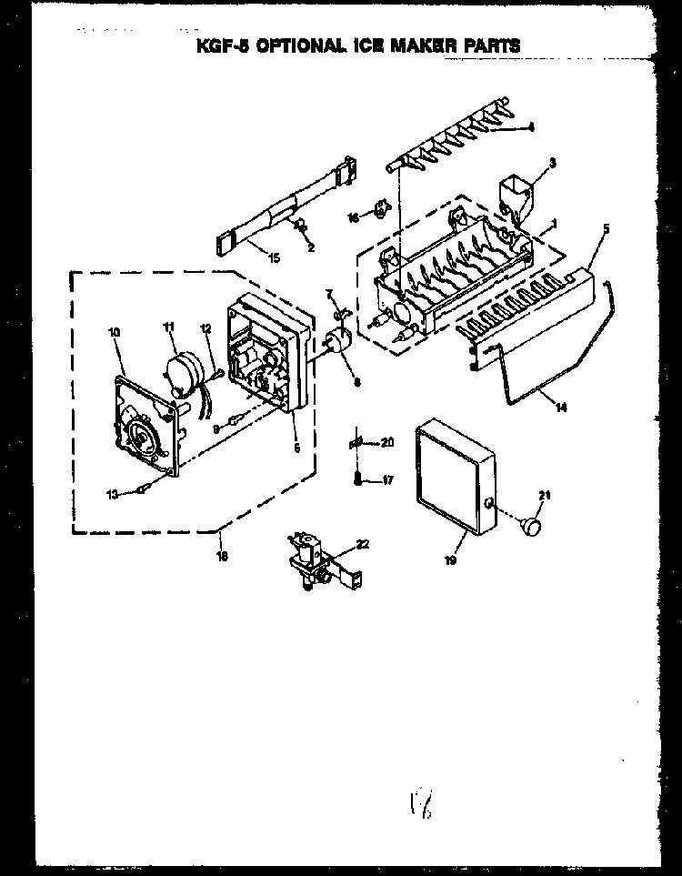 Section 5 Diagram and Parts List for GFS142 MN11 Caloric Refrigerator