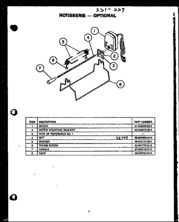 Page 1 Diagram and Parts List for PHU-185-NWW  Amana Range