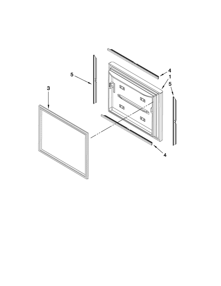 Freezer Door Parts Diagram and Parts List for JFC2290VTB2  Jenn-Air Refrigerator