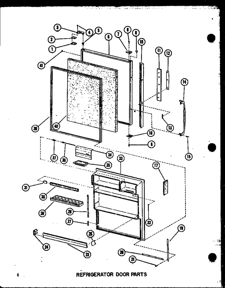 Refrigerator Door Parts Diagram and Parts List for BCI20BG-P6023518WG  Amana Refrigerator