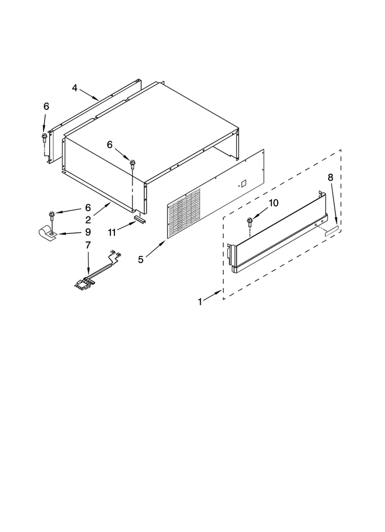 Top Grille And Unit Cover Parts Diagram and Parts List for JB36PPFXLB00  Jenn-Air Refrigerator