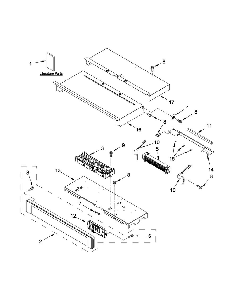 Control Panel Parts Diagram and Parts List for MEW9627DS02  Maytag Wall Oven