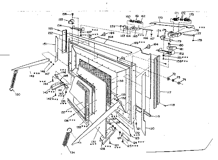 Door Assembly Diagram and Parts List for 5629967311  Kenmore Microwave