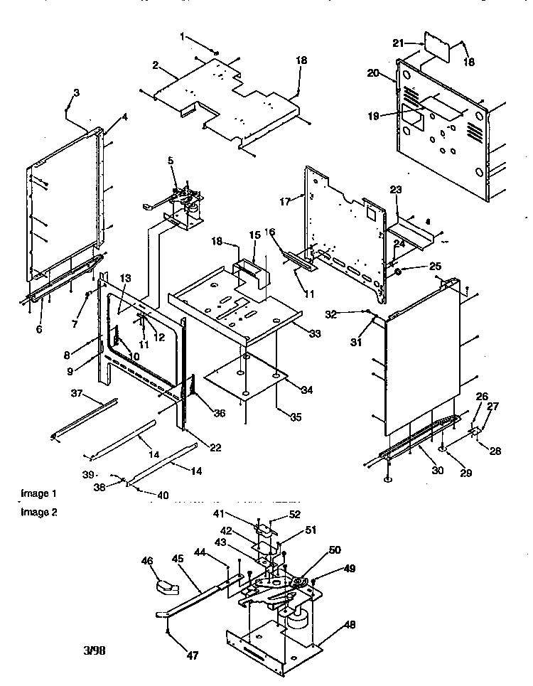 Cabinet Diagram and Parts List for ARG7301L-P1143328NL  Amana Range