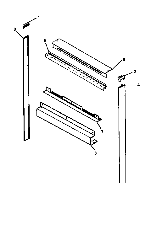Trim Diagram and Parts List for AO27SEW1 P1132340NW Amana Range