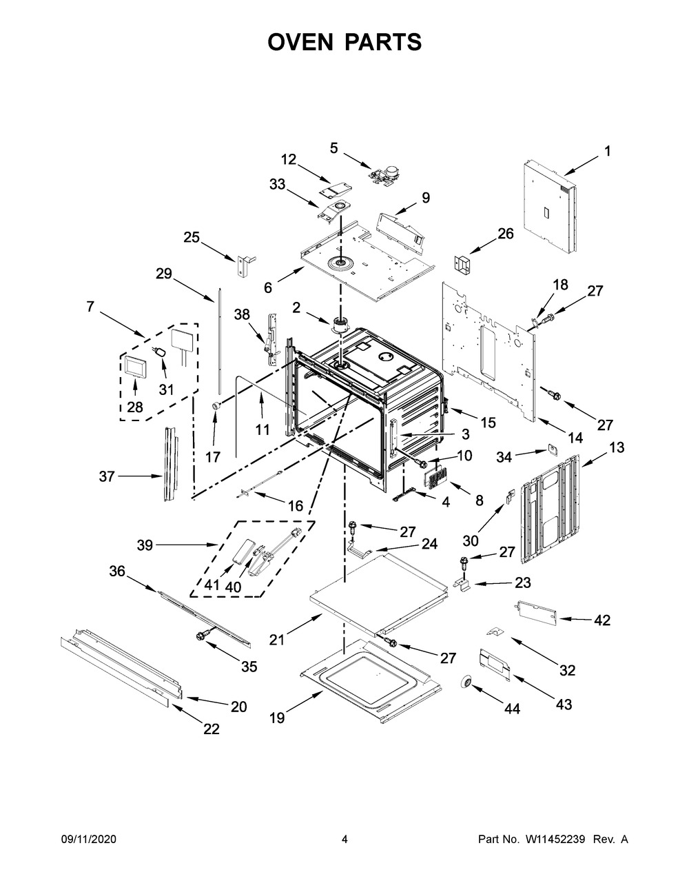 Oven Parts Diagram and Parts List for JJW3430IM01  Maytag Range