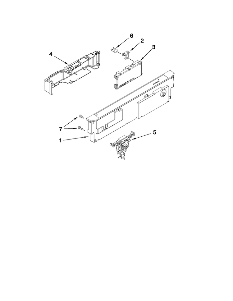 Control Panel And Latch Parts Diagram and Parts List for MDB6769AWQ3  Maytag Dishwasher