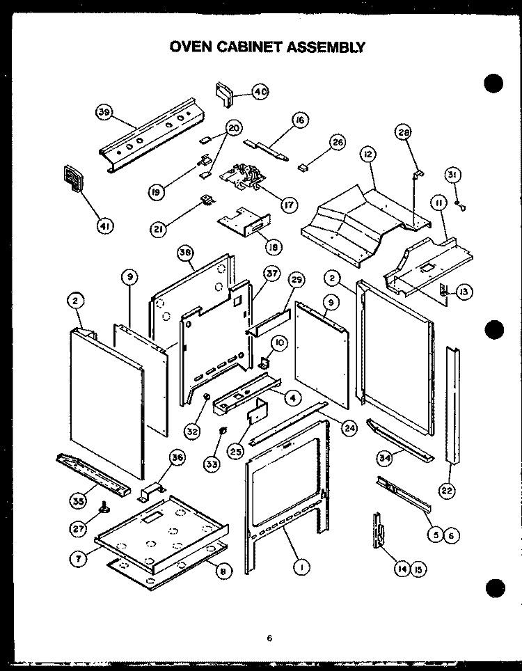 OVEN CABINET ASSY Diagram and Parts List for RKT-396  Caloric Microwave Oven Combo