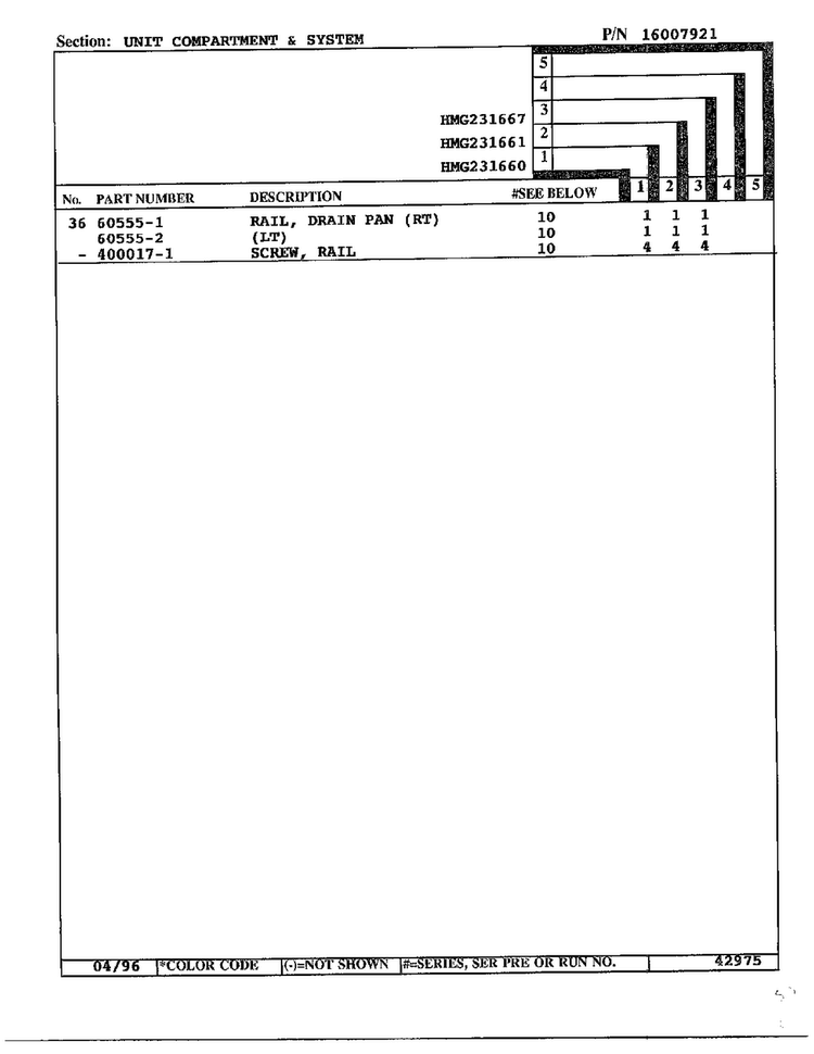 Unit Compartment And System Page 3 Diagram and Parts List for HMG-231667  Admiral Refrigerator