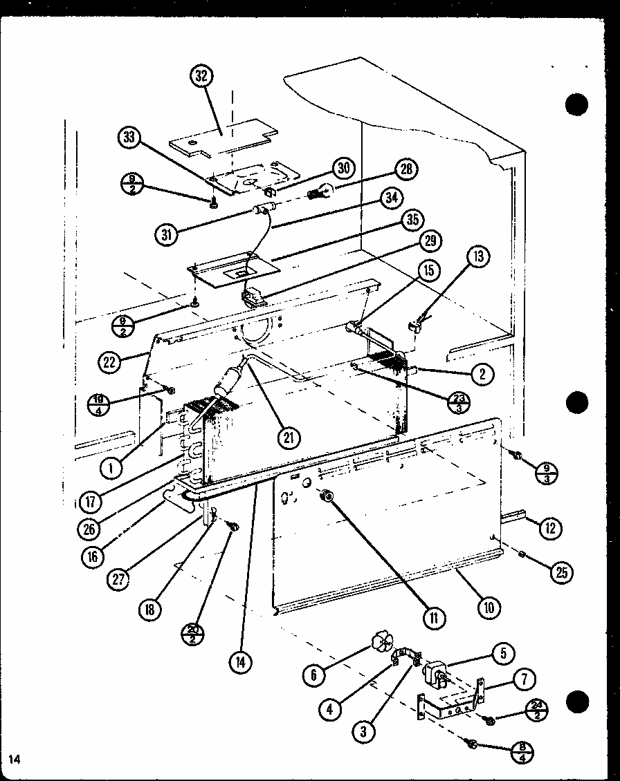 Section 21 Diagram and Parts List for TX18N-P1106212W  Amana Refrigerator