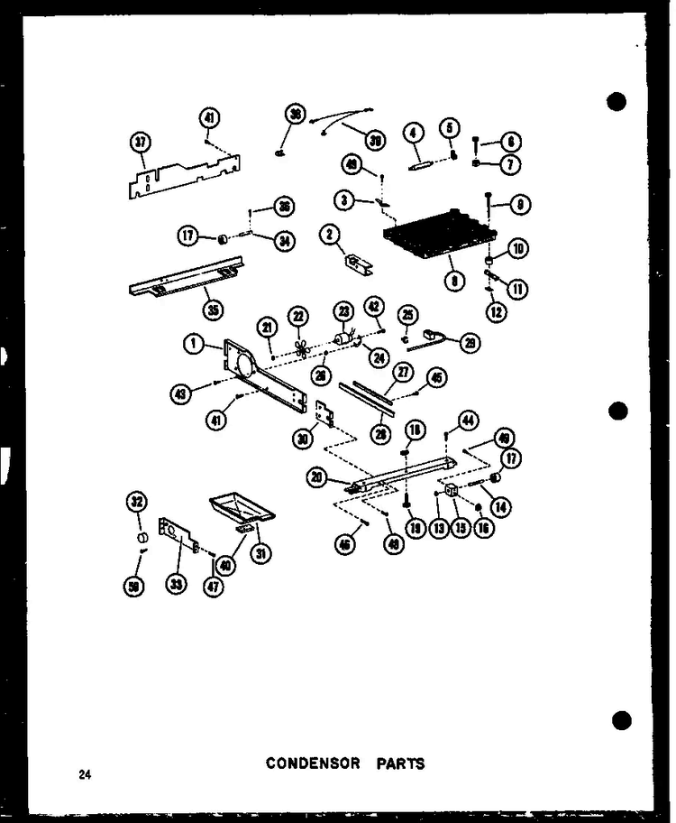 Condensor Parts Diagram and Parts List for SRI19B-C-P73320-48WC  Amana Refrigerator