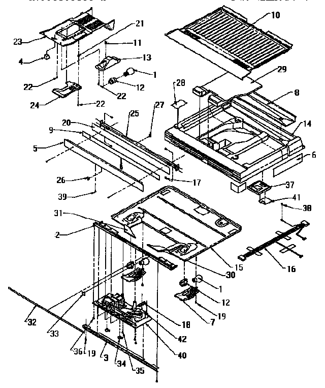 Divider Block Diagram and Parts List for TSI18R2-P1182102W  Amana Refrigerator