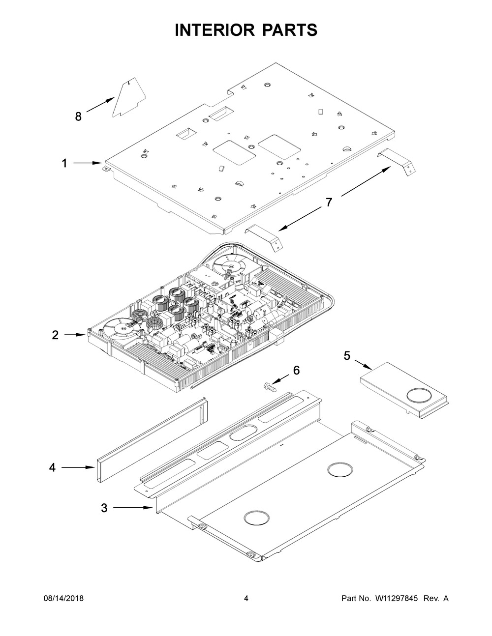 Interior Parts Diagram and Parts List for JIS1450DS2  Maytag Range