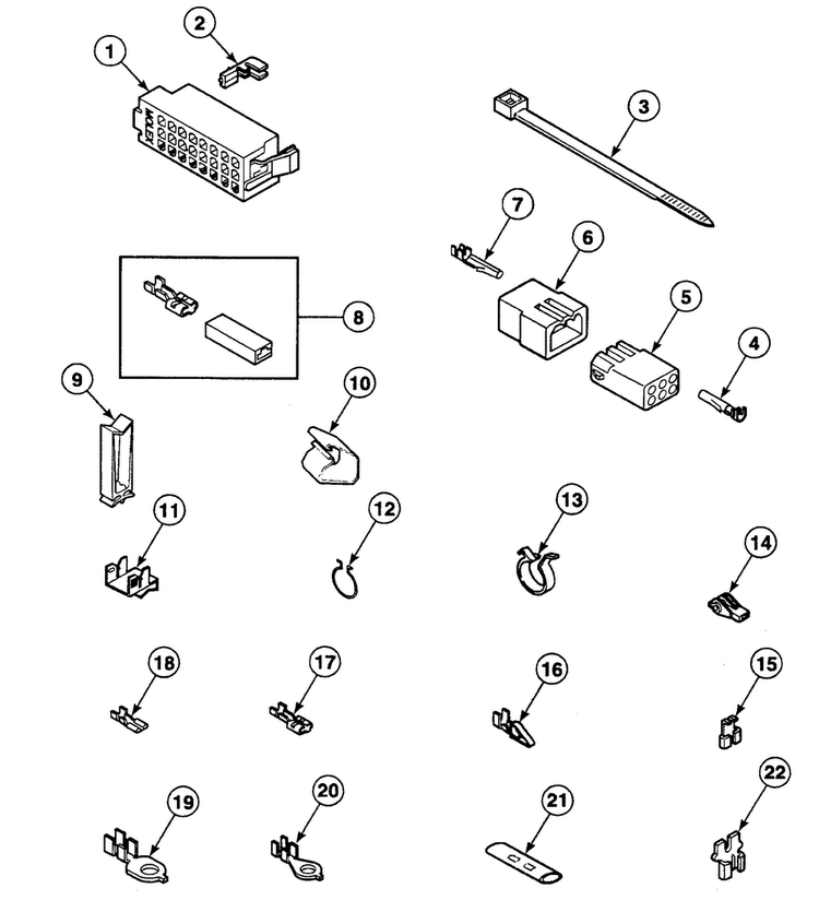Terminals Diagram and Parts List for SWT621LD  Speed Queen Washer