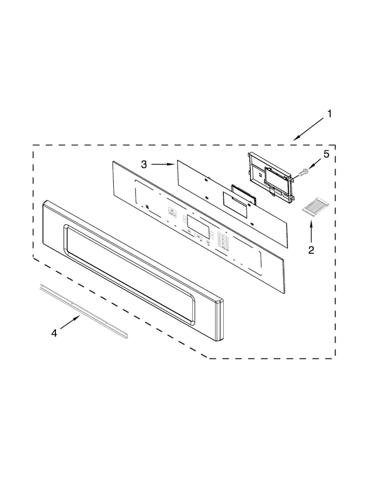 Control Panel Parts Diagram and Parts List for JMC2430WS01  Jenn-Air Microwave
