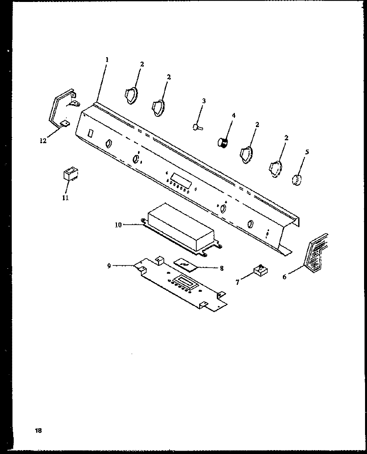 Page 8 Diagram and Parts List for PHU186NB P1131810N Amana Range