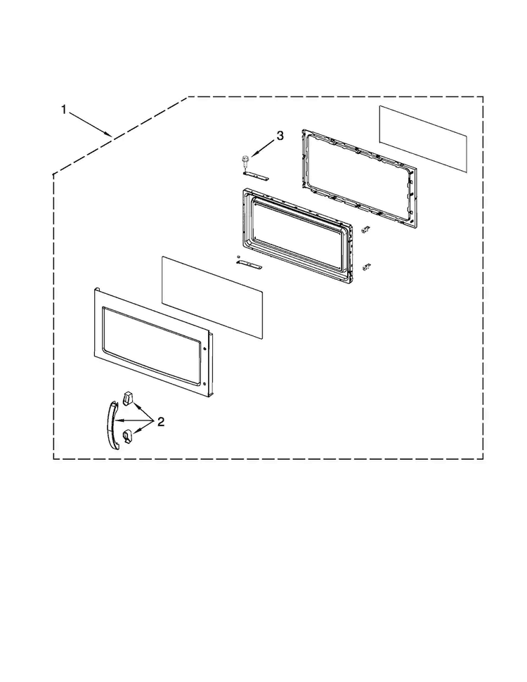 Door Parts Diagram and Parts List for MMV6180WS1  Maytag Microwave