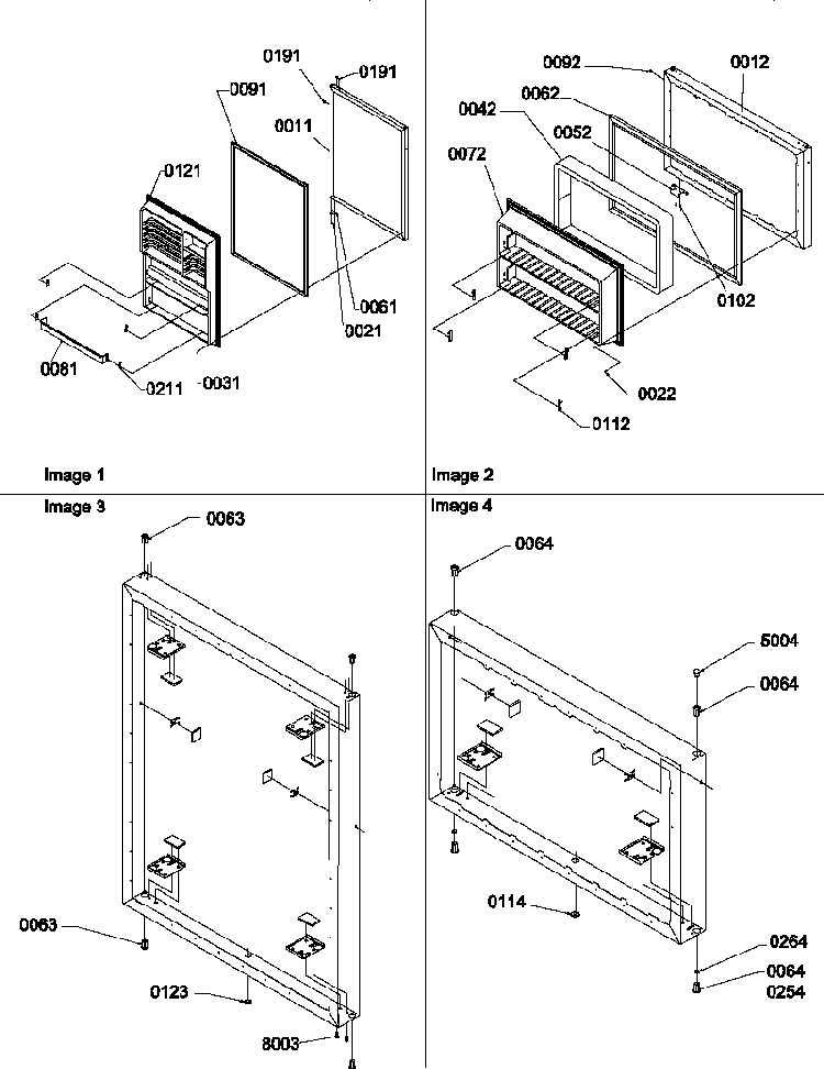 Door Assemblies Diagram and Parts List for TG18V1W-P1194606WW  Amana Refrigerator