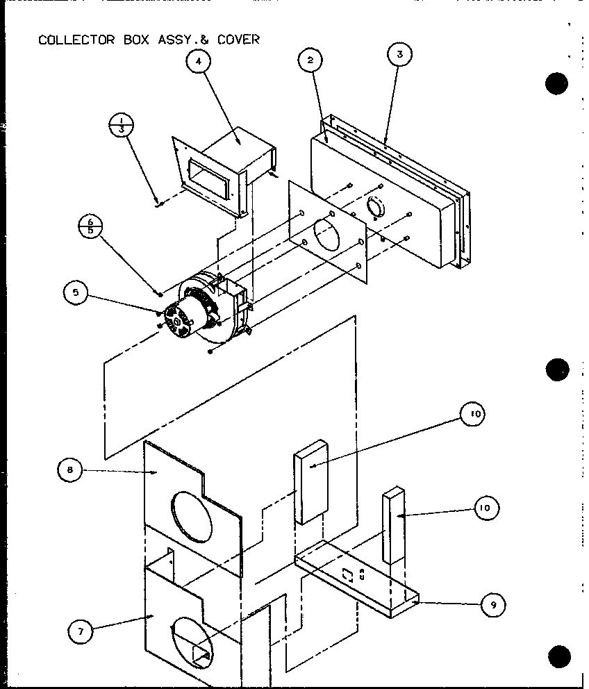 Collector Box Assembly And Cover Diagram and Parts List for FADM3A P9851002C Amana Air Conditioner