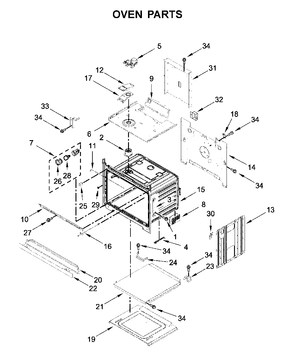 Oven parts Diagram and Parts List for MEW9530FZ04  Maytag Wall Oven