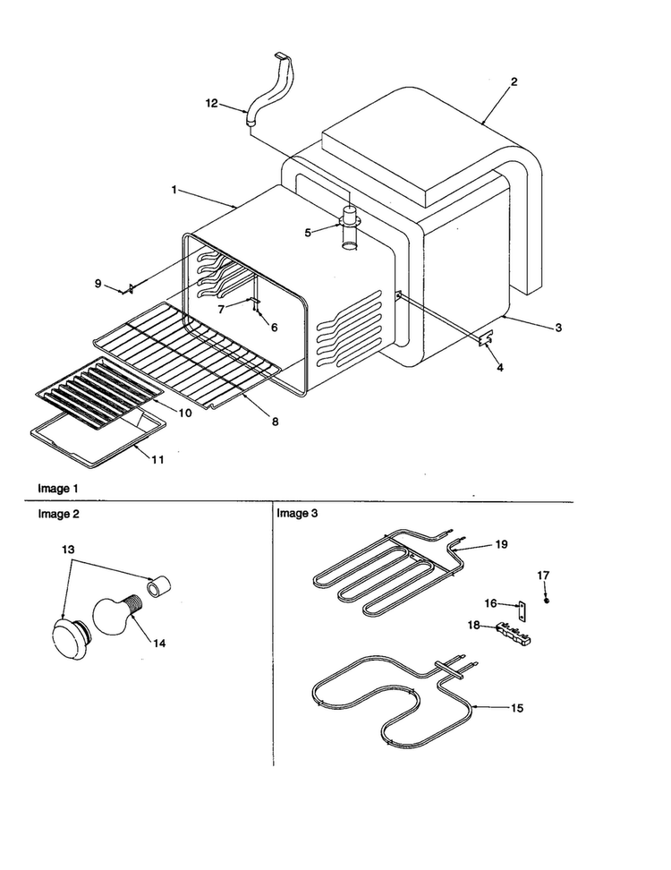 Cavity Diagram and Parts List for ART6002W-P1143652NW  Amana Range