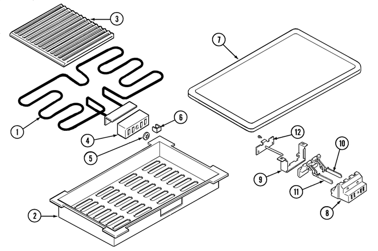 Accessories Diagram and Parts List for AO360  Jenn-Air Range
