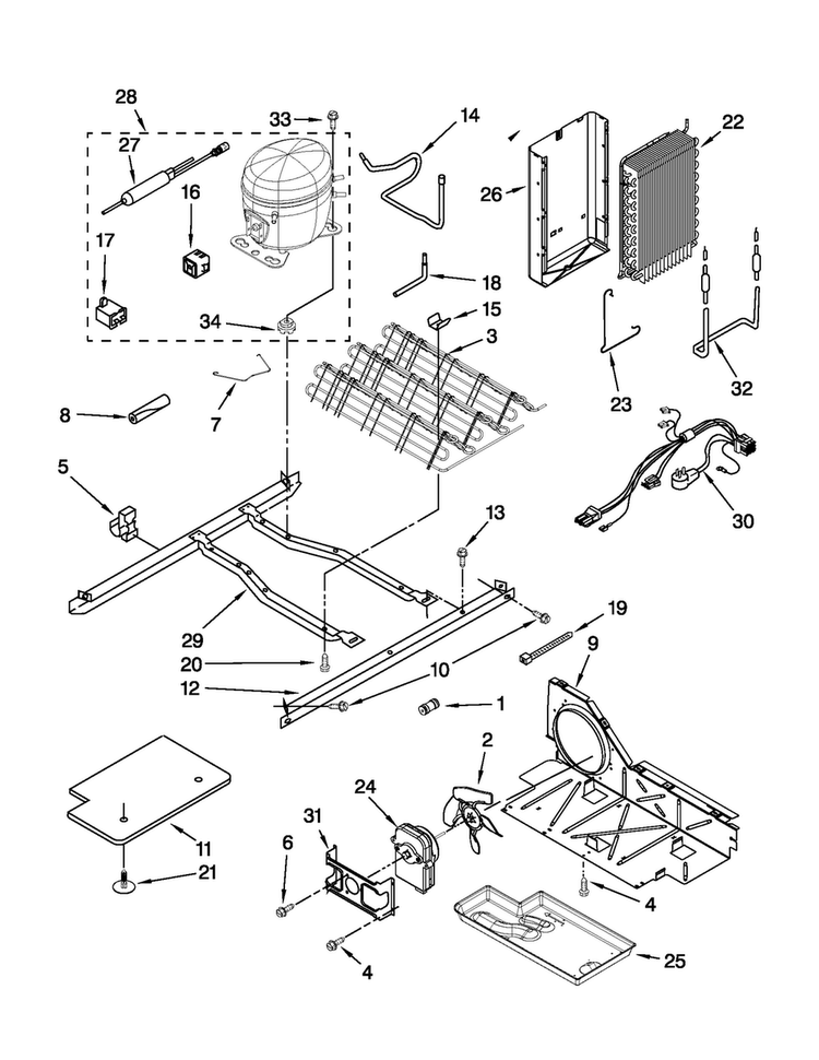 Unit Parts Diagram and Parts List for MSD2573VEW00  Maytag Refrigerator