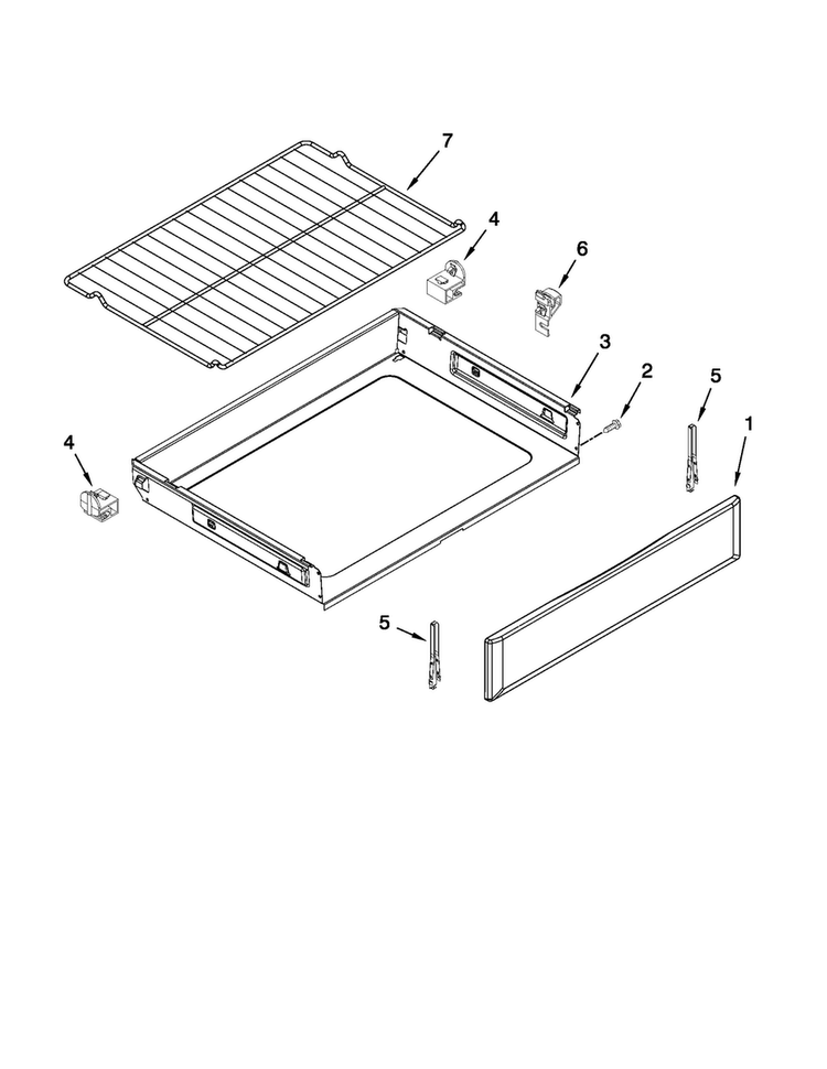 Drawer And Rack Parts Diagram and Parts List for MER8880AW0  Maytag Range