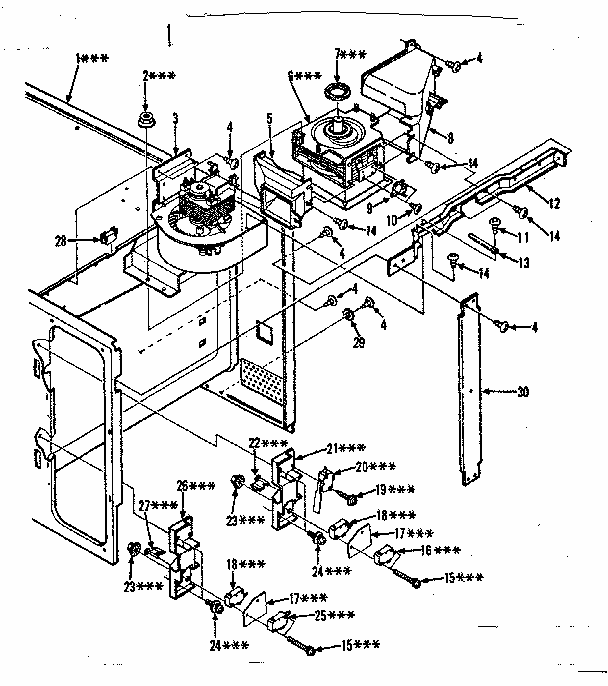 Switches And Microwave Parts Diagram and Parts List for 8504428190  Kenmore Microwave