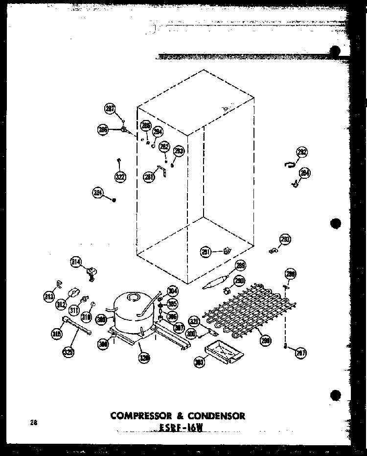 Section 6 Diagram and Parts List for ESRF-16W-C-P60303-23WC  Amana Refrigerator
