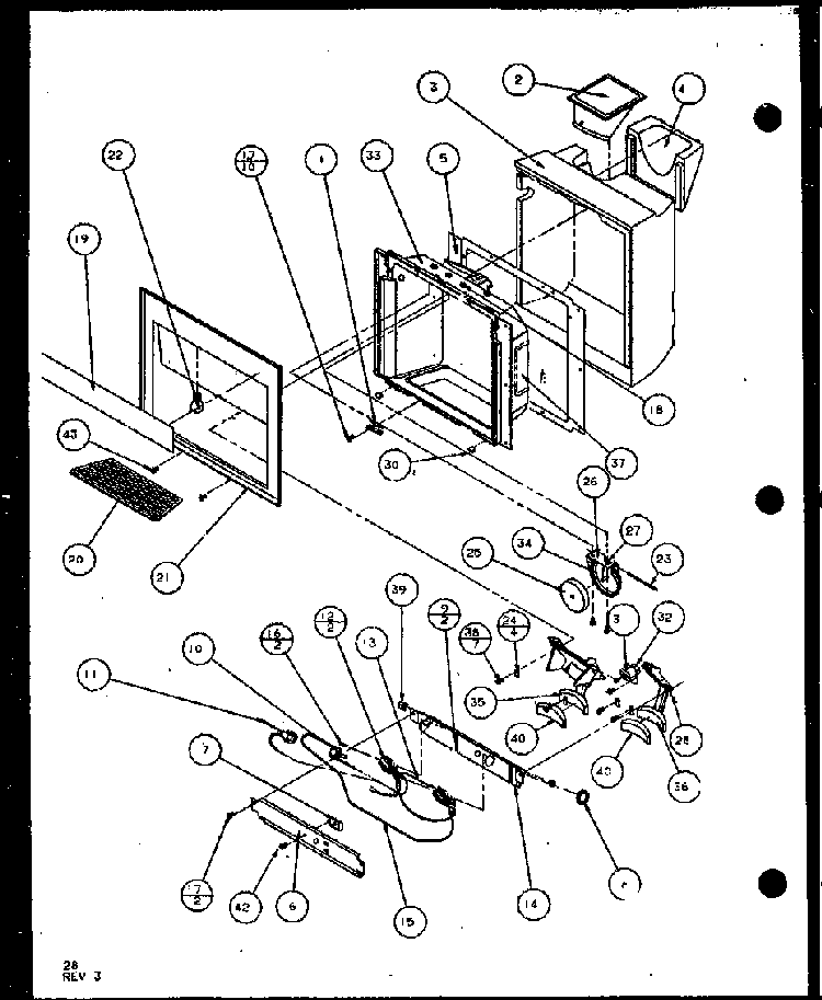 Ice And Water Cavity Diagram and Parts List for BHK2-P1100602W  Amana Refrigerator