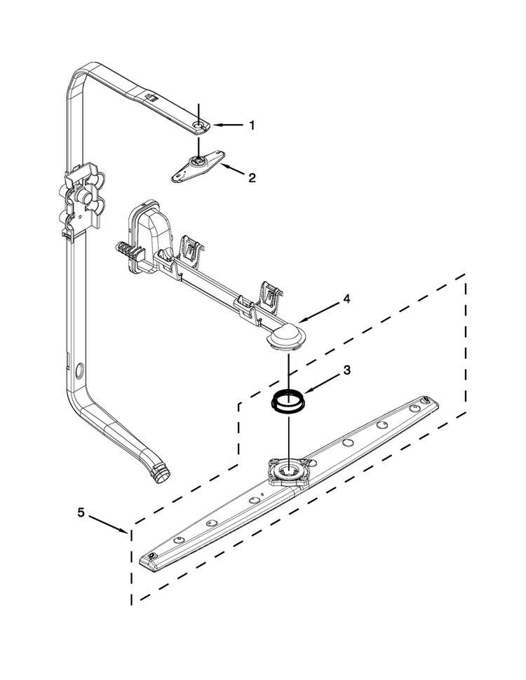 Upper Wash And Rinse Parts Diagram and Parts List for JDB8000AWB2  Jenn-Air Dishwasher