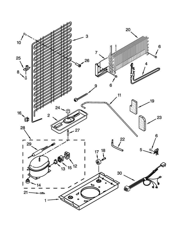 Unit Parts Diagram and Parts List for A4TXNWFWW00  Amana Refrigerator
