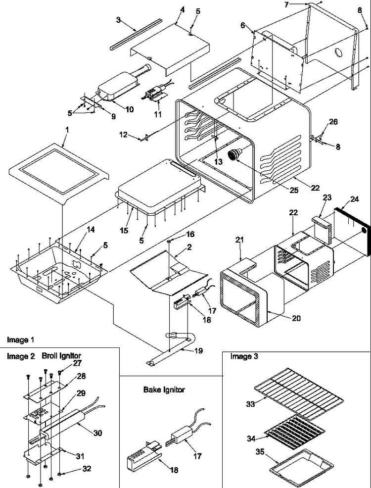 Cavity Diagram and Parts List for ARG7202E-P1143378NE  Amana Range