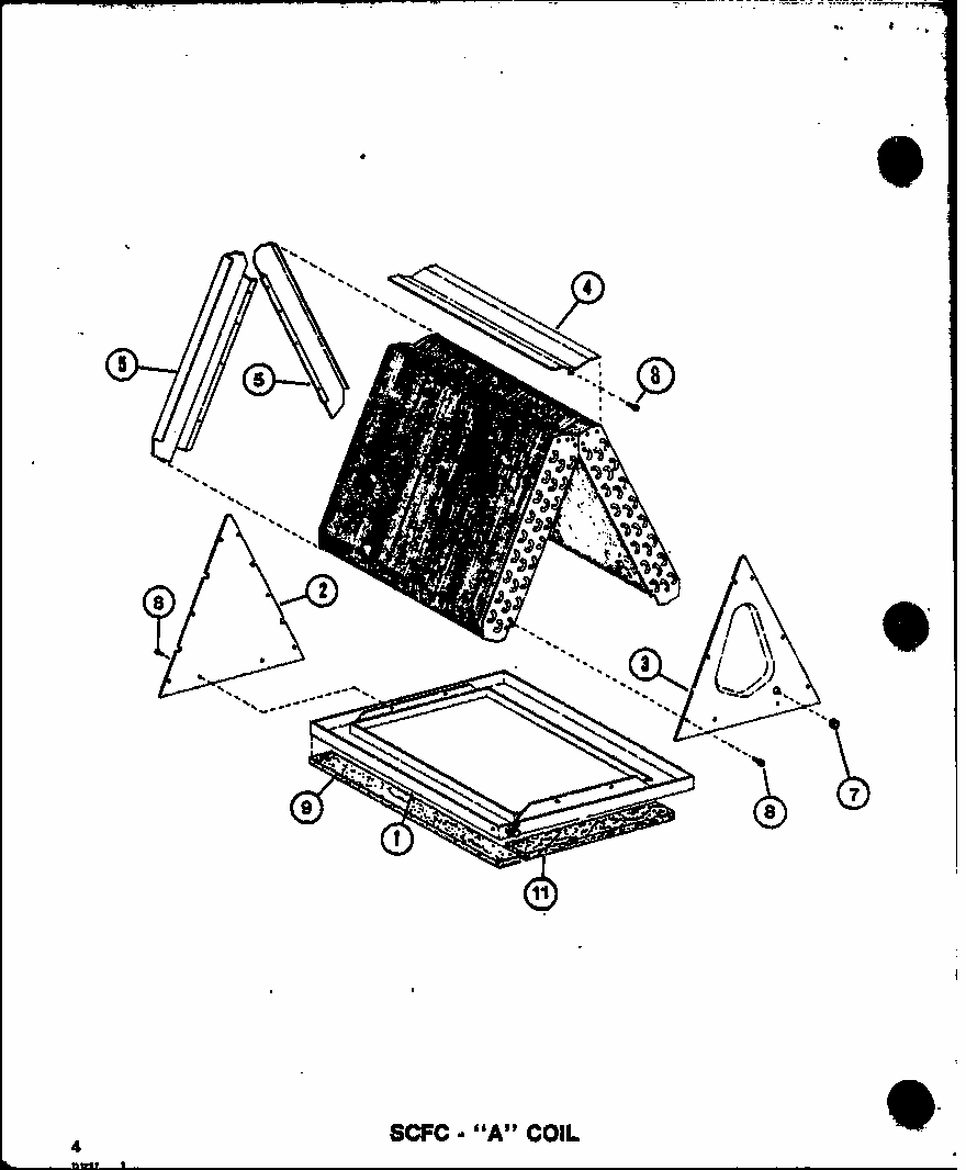 Scfc - "a" Coil Diagram and Parts List for SCFC48AUMA P6944902C Amana Air Conditioner
