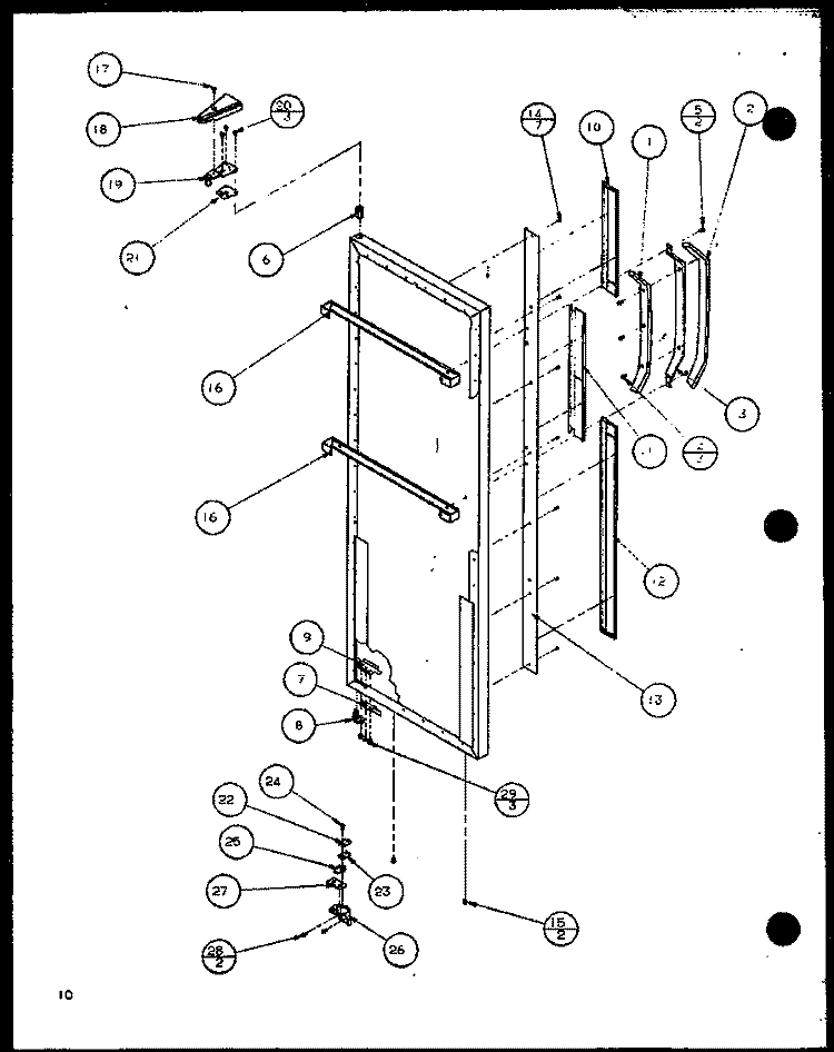 REF DOOR Diagram and Parts List for SCD19J P7804506W Amana Refrigerator