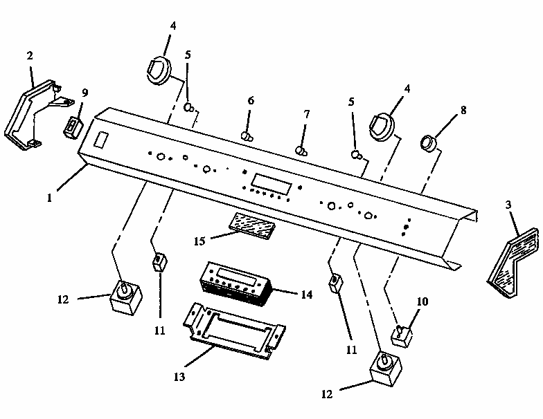 Control Panel  (ards800e/p1131920ne) (ards800ww/p1131920nww) (cards800e/p1131922ne) (cards800ww/p1131922nww) Diagram and Parts List for CC1W-P1155202  Amana Range