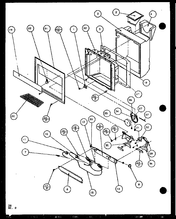 ICE AND WATER CAVITY Diagram and Parts List for SCD19J P7804506W Amana Refrigerator