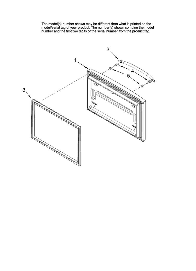 Freezer Door Parts, Optional Parts Diagram and Parts List for JFC2070KRS12  Jenn-Air Refrigerator