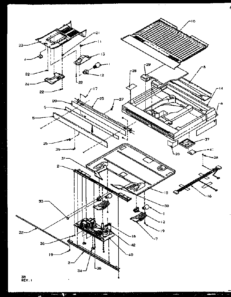 Compartment Separator Diagram and Parts List for TS18RBW-P1158407WW  Amana Refrigerator