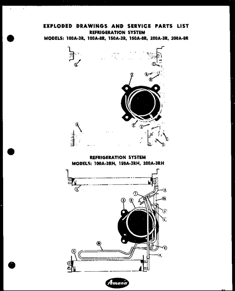 Section 5 Diagram and Parts List for 200C-8R  Amana Air Conditioner