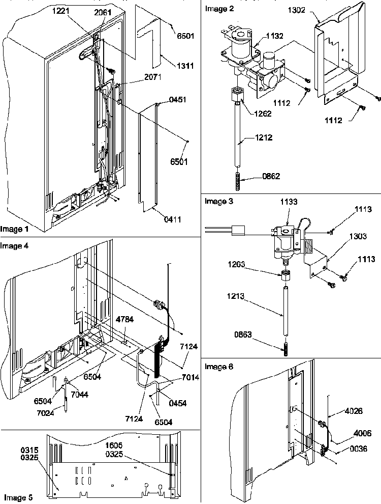 Cabinet Back Diagram and Parts List for SBI20TPSW-P1190712WW  Amana Refrigerator