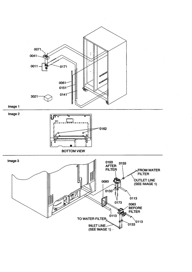 Water Filter/water Valves Diagram and Parts List for SZD26VE-P1315207WE  Amana Refrigerator