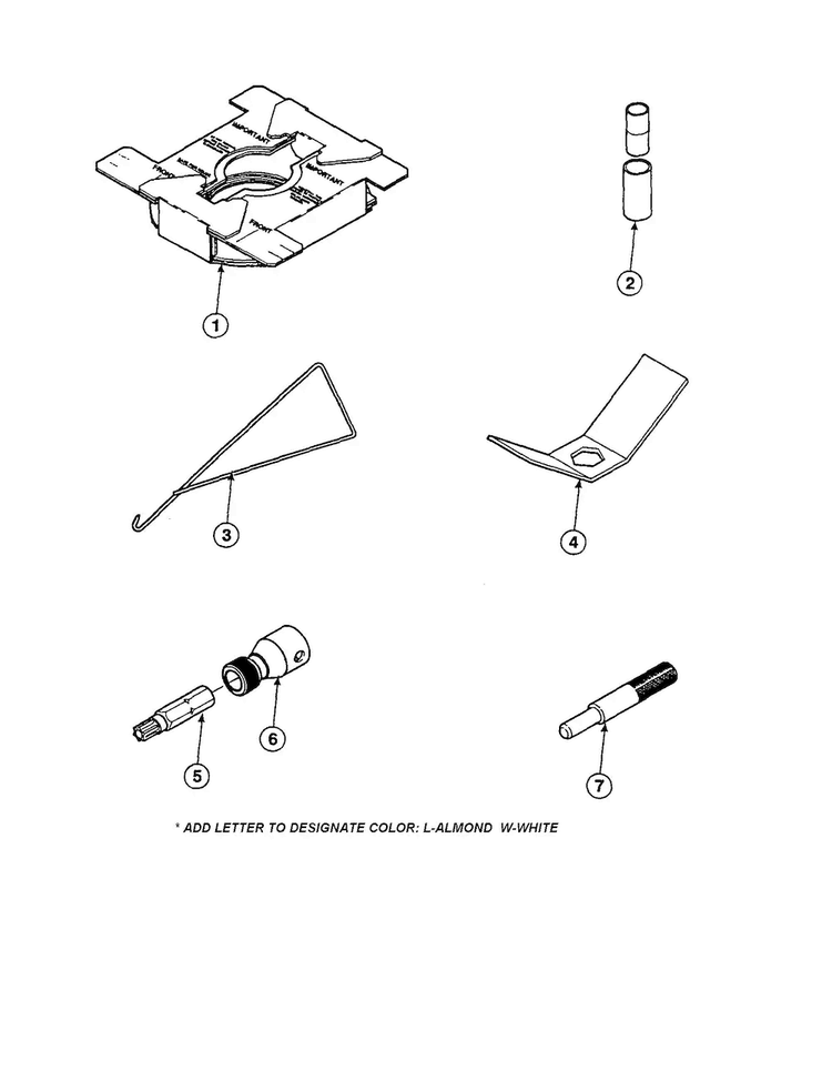Transmission Pin Tool Diagram and Parts List for CW4202W2-PCW4202W2B  Amana Washer